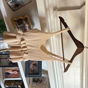 American Eagle Outfitters Tan Ribbed Tank Top